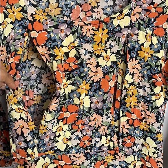 Floral Multicolor Fall Nursing Maxi Dress size S - Picture 6 of 8